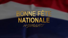 Happy Bastille Day animation. Bonne Fete Nationale, 14 Juillet animated. The Eiffel logo animation. Happy 14th of July National Day. Great for celebrations of French society. 4K. - Powered by Shutterstock - Get 15% off with code: PIKWIZARD15