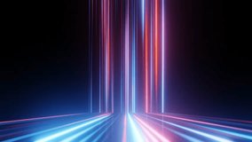 Abstract digital data transfer with colorful vertical lines on black background. Seamless loop animation. - Powered by Shutterstock - Get 15% off with code: PIKWIZARD15