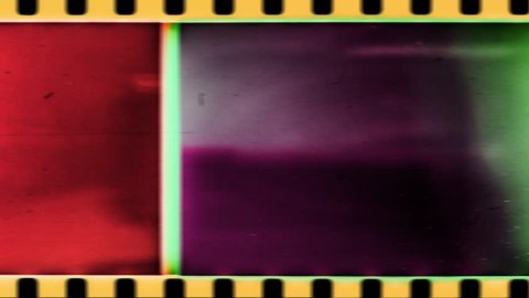 Set Vintage Background. Old Film Countdown, scratched film strip background 