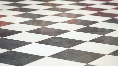 Black White Checkered Marble Floor Pattern Stock Photo (Edit Now) 37810621