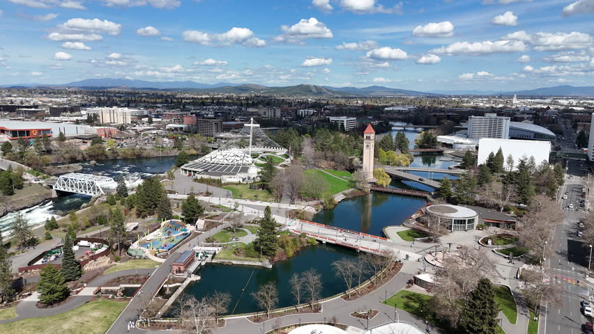 spokane washington state city downtown riverfront park