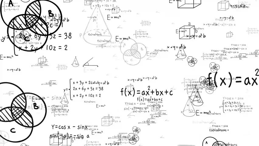 Math, mathematics, science, physics formula equation handwritten text loop animation black and white background - Powered by Shutterstock - Get 15% off with code: PIKWIZARD15