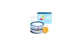 Here’s a flat animation of financial database  - Powered by Shutterstock - Get 15% off with code: PIKWIZARD15