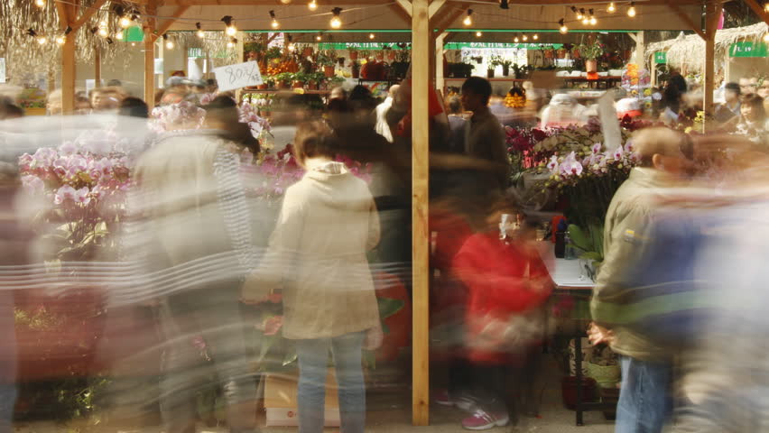 HONG KONG - JANUARY 19: Time lapse of flower shop in HK FarmFest 2013. The