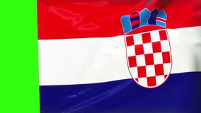 The national flag of Croatia, waving transition 4K animation over an easily keyable background. Green screen and luma matte. - Powered by Shutterstock - Get 15% off with code: PIKWIZARD15