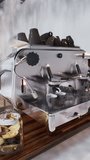 coffee machine ready to make hot coffee