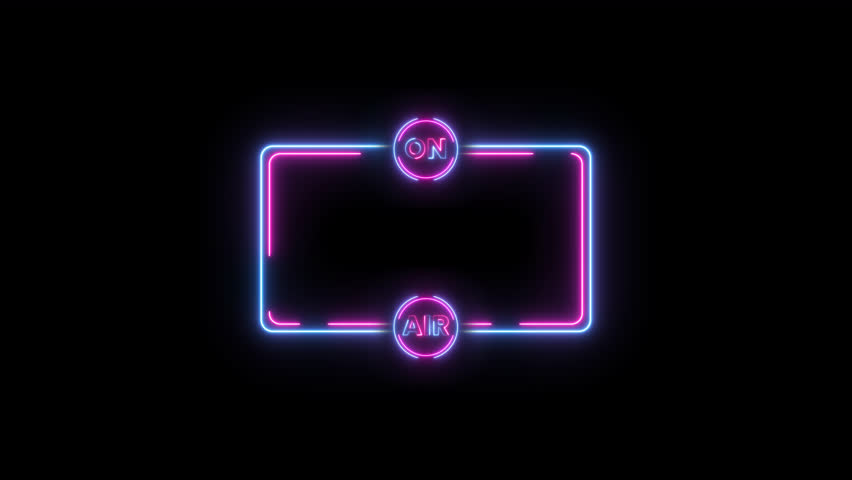 Neon looped light frame for game streaming video on a transparent background. Live streaming Frame - Animated Neon Overlay Template. Looped. Alpha channel. Royalty-Free Stock Footage #3487921493