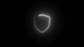 Neon Glitch Shield icon animation. - Powered by Shutterstock - Get 15% off with code: PIKWIZARD15
