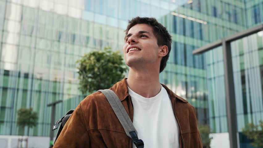 Young inspired man in the city - Professional aspirations and inspiration