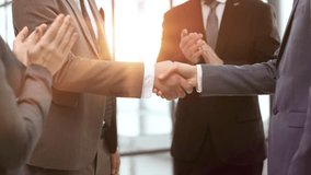 Businessman making handshake with his partner in office business etiquette, - Powered by Shutterstock - Get 15% off with code: PIKWIZARD15