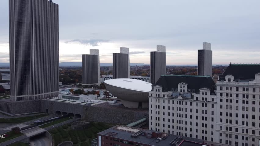 Albany, New York Aerial Downtown