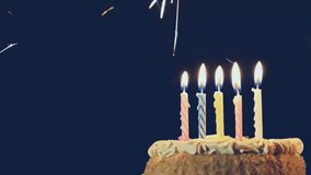 Surprise happy birthday background adorned with gift boxes and vibrant ribbon, colored ballons, surrounded by golden shaped confetti, decoration elements for birthday celebration. - Powered by Shutterstock - Get 15% off with code: PIKWIZARD15