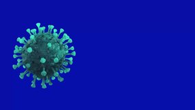 Virus high Resolution animated video blue screen 4k, The video element of on a blue screen background, Ultra High Definition, 4k video, on a blue screen background.