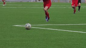 Real Football Action Scene Competing Soccer Players Fighting for Ball at Field - Powered by Shutterstock - Get 15% off with code: PIKWIZARD15