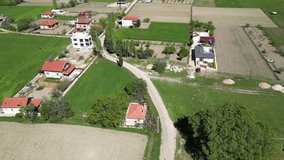 Aerial Drone Video of Bezirgan Village. Kaş, Antalya - Turkey