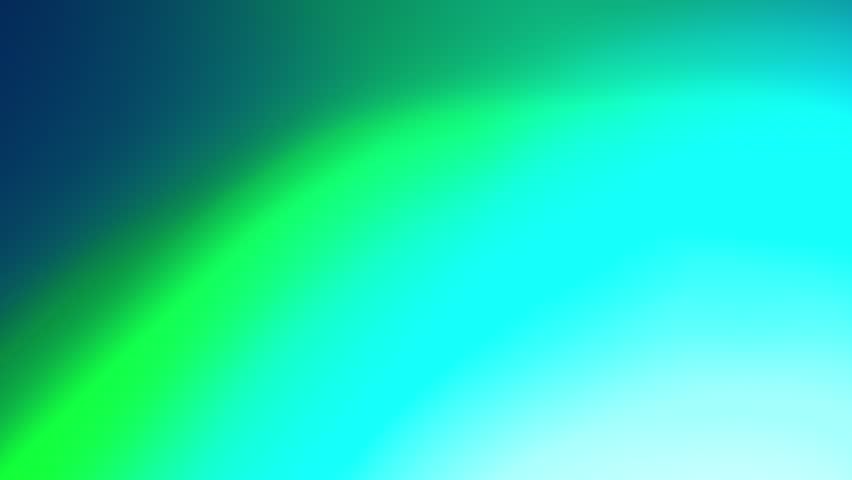 Green, cyan and blue colors spectrum blurred gradient animation. Moving soft abstract background