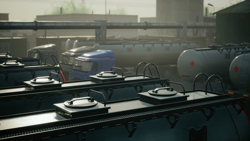 Details with the equipment in an oil refinery