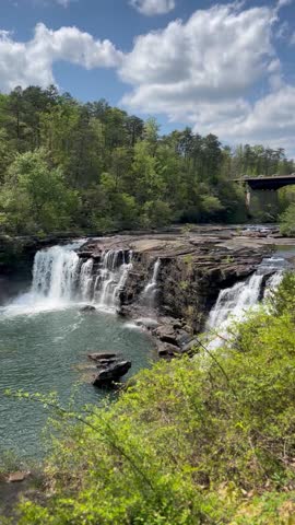 Admire the majestic Little River Falls, Fort Payne, Alabama, where nature