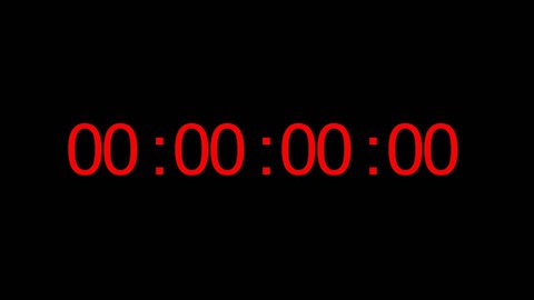 Timecode Digits On Black Background Real Stock Footage Video (100% ...