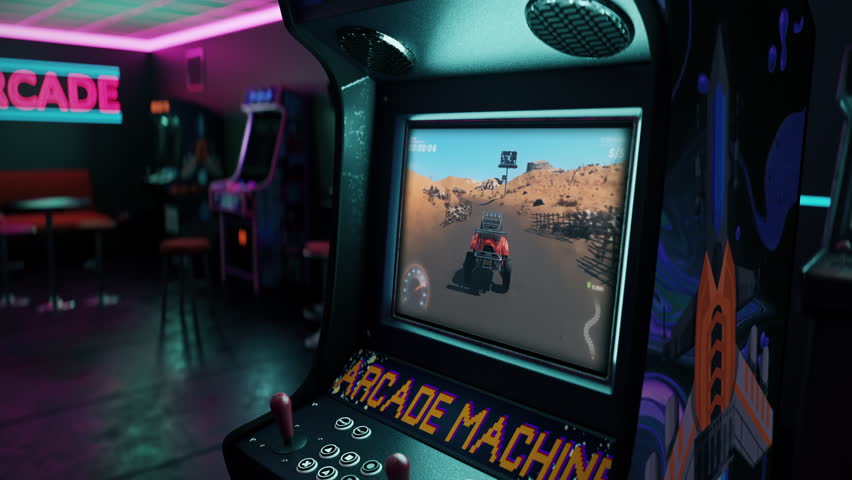 Playing Arcade Cabinet With Fun Racing Digital Game. Winning Race By Reaching Finish Line. Digital Gaming Concept. Pickup Truck Speeds To Win Racing Digital Game Level. Achieving Victory. You Win - Powered by Shutterstock - Get 15% off with code: PIKWIZARD15