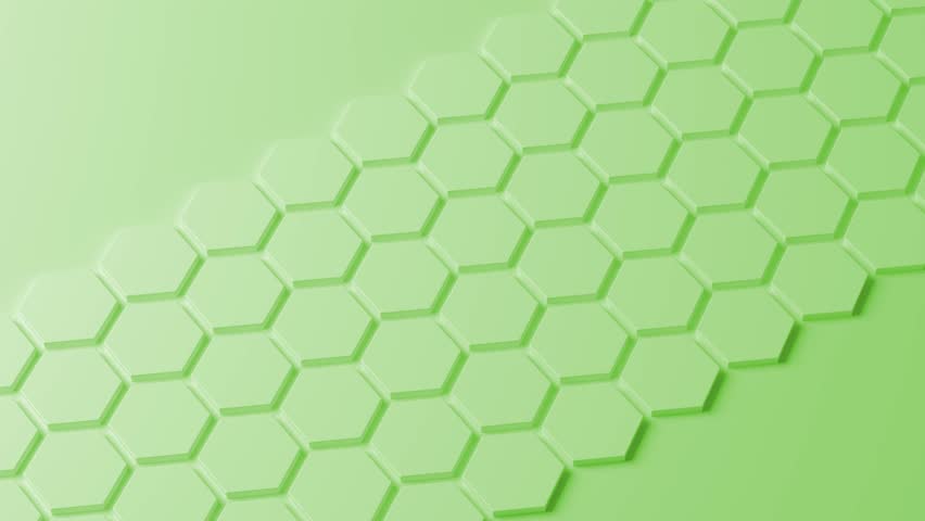 Abstract green honeycomb. Abstract Hexagonal Diamonds. Modern template for documents, reports and presentations. Sci-Fi Futuristic. 4K motion graphic video. Seamless looping