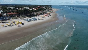 aerial view of the Frances Beach in Alagoas, Brazil