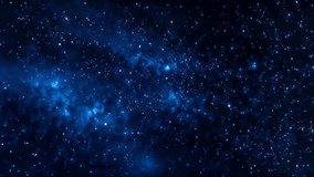 Video Full cosmic night sky galaxy, night stars universe nebula light dark astronomy science backgrounds blue outer constellation starfield motion deep black fantasy background moon 4k celest science  - Powered by Shutterstock - Get 15% off with code: PIKWIZARD15