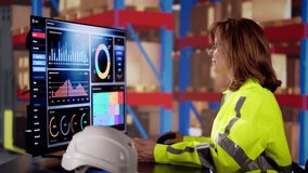 Warehouse Inventory Management KPI Dashboard. Analysts Looking At Charts - Powered by Shutterstock - Get 15% off with code: PIKWIZARD15