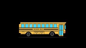 Animated School Bus - Transparent Video - Powered by Shutterstock - Get 15% off with code: PIKWIZARD15