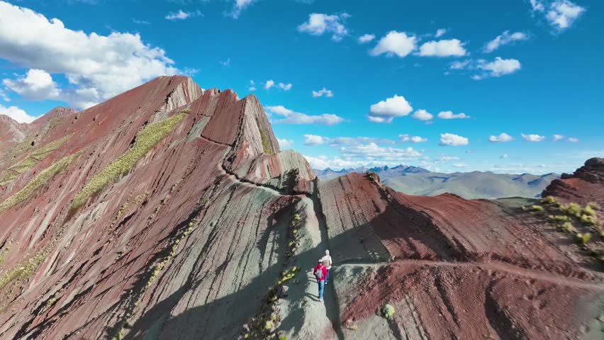 Rainbow Mountain, Peru. Also known as Cerro Colorado near to Cusco.