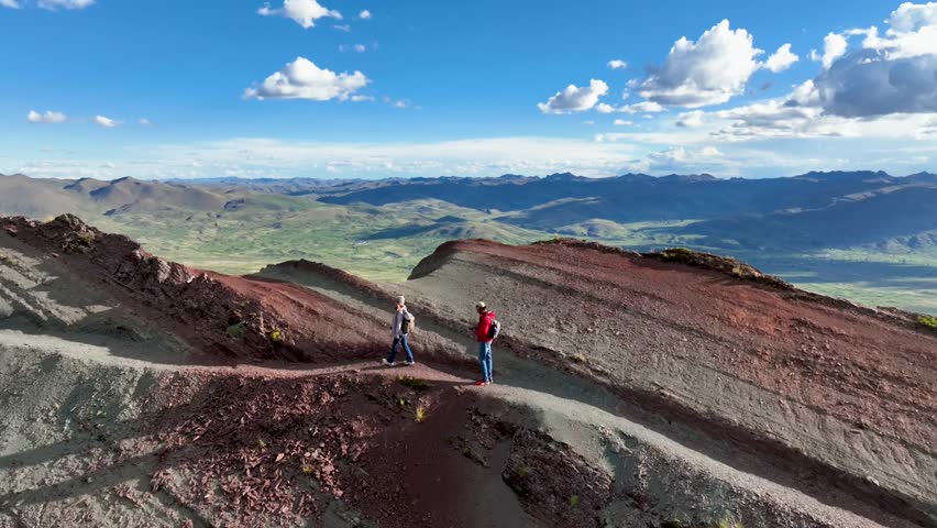 Rainbow Mountain, Peru. Also known as Cerro Colorado near to Cusco.
