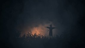 A Creepy Scarecrow in a Lightning Storm - Powered by Shutterstock - Get 15% off with code: PIKWIZARD15