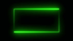 Glowing line frame web neon box pattern. LED screens projection technology. Glowing line frame web neon box pattern. 4K retro neon green lights wiggle on black background. - Powered by Shutterstock - Get 15% off with code: PIKWIZARD15