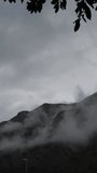 mountains and clouds vertical video