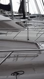 yachts at the pier vertical video