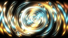golden abstract background with glowing circles. Radial neon background.  texture backgrounds 