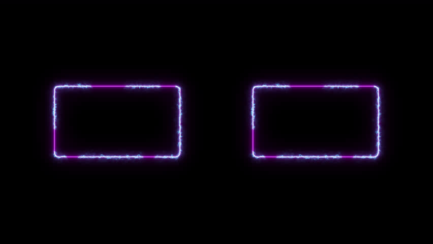 Neon looped light frame for game streaming video on a transparent background. Live streaming Frame - Animated Neon Overlay Template. Looped. Alpha channel. Royalty-Free Stock Footage #3490104935