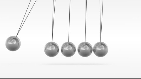 Newton Cradle Pendulum Balls Swinging Back Stock Footage Video (100% ...