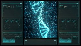 Futuristic DNA Helix Analysis Interface - Powered by Shutterstock - Get 15% off with code: PIKWIZARD15