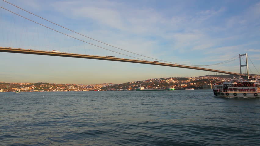bridge over the Bosphorus Strait in Istanbul Turkey