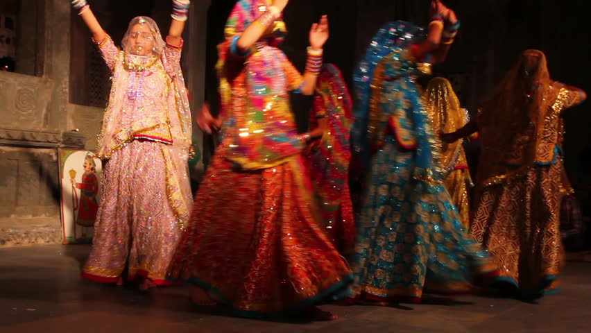 UDAIPUR, INDIA - NOVEMBER 24, 2012: Dances of Rajasthan in Udaipur, India, 24