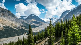 Mountain Majesty: Time-Lapse of Stunning Landscape in Banff National Park, Alberta, Canada - Captured in Breathtaking 4K Video