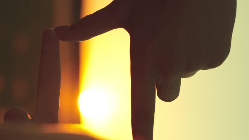 happy woman girl hair traveler shows hands gesture frame sunset dream, personal journey visual, handframe goal setting, sunset horizon target, life dreams silhouette, life path framing gesture