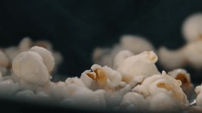 Popcorn cooking in a pan