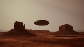 Alien Spaceship Hovering over Arizona