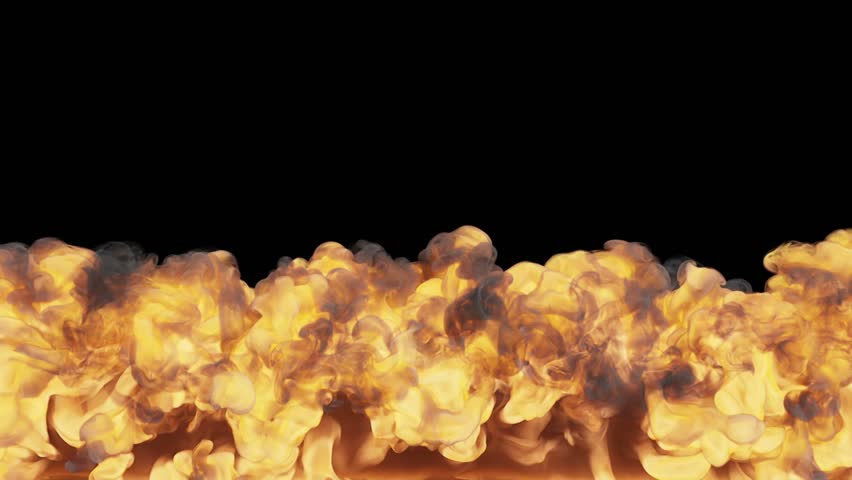 Raging fire and smoke display in slow motion. Mesmerizing fire wall. Royalty-Free Stock Footage #3491367855
