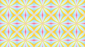 Animation of a colorful kaleidoscope in pastel colors. Video effect for post-production. 3D looped animation.
