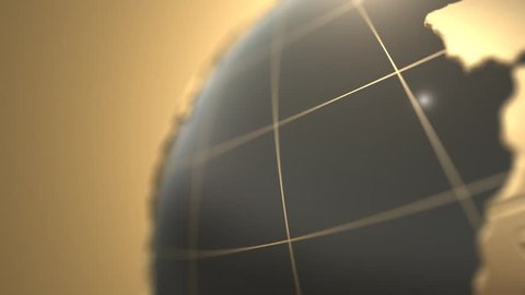 Beautiful golden background with globe