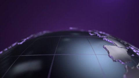 Lovely purple background with globe