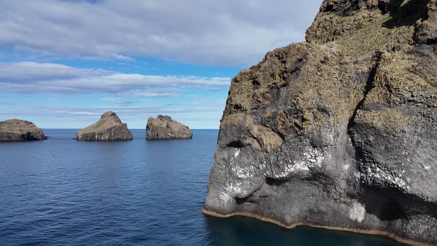 Elephant Rock is a natural rock formation on the island of Heimaey, in the Westman Islands archipelago. It is made of basalt rock formed in a volcanic eruption of Eldfell.
